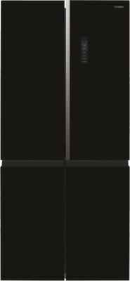 Холодильник Hyundai CM5084FGBK 3-хкамерн. черное стекло