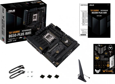 Материнская плата Asus TUF GAMING B650-PLUS WIFI SocketAM5 AMD B650 4xDDR5 ATX AC`97 8ch(7.1) 2.5Gg RAID+HDMI+DP