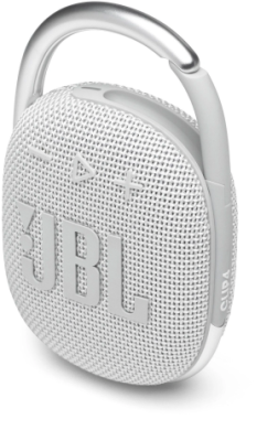 Колонка порт. JBL Clip 4 белый 5W 1.0 BT 15м 500mAh (JBLCLIP4WHT)