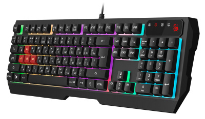 Клавиатура A4Tech Bloody B135N черный USB Multimedia for gamer LED (подставка для запястий) (B135N)