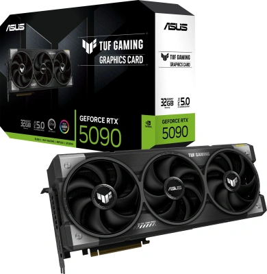 Видеокарта Asus PCI-E 5.0 TUF-RTX5090-32G-GAMING NVIDIA GeForce RTX 5090 32Gb 512bit GDDR7 2407/30000 HDMIx2 DPx3 HDCP Ret