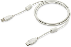 Кабель Buro USB A(m) USB A(f) 1.8м (USB2.0-AM-AF-1.8M-MG) феррит.кольца серый