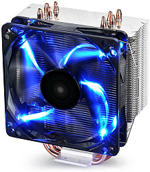 Устройство охлаждения(кулер) Deepcool Gammaxx 400 Blue Basic Soc-AM5/AM4/1200/1700/1851 черный 4-pin 18-30dB Al+Cu 130W 640gr Ret (DP-MCH4-GMX400P-BL)