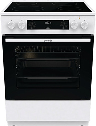 Плита Электрическая Gorenje GEC6C40WD белый стеклокерамика (без крышки)