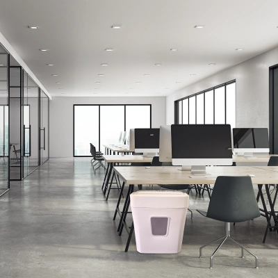 Шредер Cactus CS-SH-C5 белый (секр.P-4) фрагменты 10лист. 21лтр. скрепки скобы пл.карты