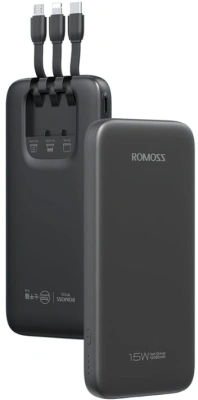 Мобильный аккумулятор Romoss PHC10 10000mAh 22.5W 3A USB-A/USB-C черный