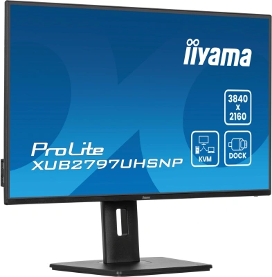 Монитор Iiyama 27" ProLite XUB2797UHSNP-B1 черный IPS LED 4ms 16:9 HDMI M/M матовая HAS Piv 1300:1 350cd 178гр/178гр 3840x2160 60Hz DP 4K USB 6.3кг