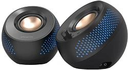 Колонки Creative Pebble X 2.0 черный 30Вт BT портативные