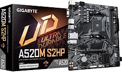 Материнская плата Gigabyte A520M S2HP Soc-AM4 AMD A520 2xDDR4 mATX AC`97 8ch(7.1) GbLAN RAID+VGA+HDMI+DP