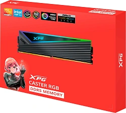 Память DDR5 2x16GB 6400MHz A-Data AX5U6400C3216G-DCCARGY XPG Caster RGB RTL Gaming PC5-51200 CL32 DIMM ECC 288-pin 1.4В kit single rank с радиатором Ret