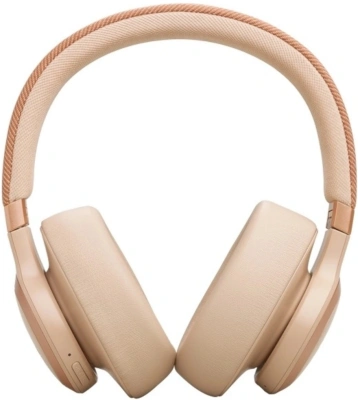 Гарнитура накладные JBL Live 770NC бежевый беспроводные bluetooth оголовье (JBLLIVE770NCSAT)