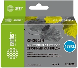 Картридж струйный Cactus CS-CB325N(CS-CB325) №178XL желтый (14.6мл) для HP PS B8553/C5383/C6383/D5463 с чипом