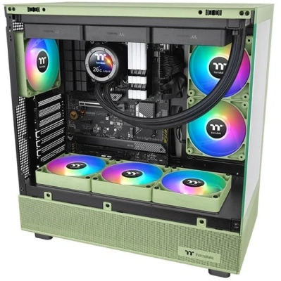Вентилятор для корпуса Thermaltake CT120 Sync Matcha Reverse ARGB 120х120x25 зеленый 4-pin 31.2дБ (упак.:2шт) (CL-F200-PL12MG-A) Ret
