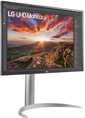 Монитор LG 27" UltraFine 27UP850K-W черный IPS LED 16:9 HDMI M/M матовая HAS 1200:1 400cd 178гр/178гр 3840x2160 60Hz FreeSync DP 4K USB 5.9кг