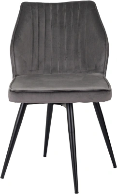 Стул для дома Бюрократ CH-K5_SP с повор.мех. т.серый Holland 18 металл черный на ножках (CH-K5_1/SP/HL18)