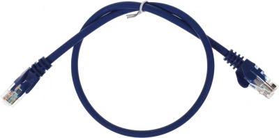 Патч-корд Lanmaster LAN-PC45/U5E-0.5-BL UTP RJ-45 вил.-вилка RJ-45 кат.5E 0.5м синий LSZH (уп.:1шт)