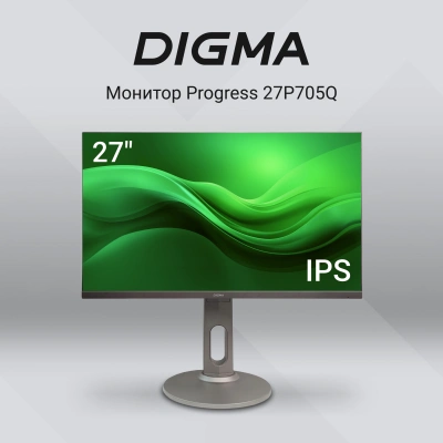 Монитор Digma 27" Progress 27P705Q черный IPS LED 5ms 16:9 HDMI M/M матовая HAS 300cd 178гр/178гр 2560x1440 75Hz FreeSync DP 2K USB 6.1кг