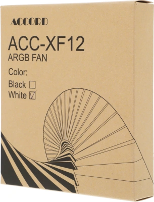 Вентилятор для корпуса Accord ACC-XF12 ARGB 120х120x25 белый 3-pin 23.7дБ (ACC-XF12 ARGB WHITE) brown box
