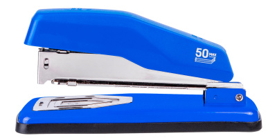 Степлер Deli E0414S/Blue 24/6 26/6 (25листов) синий 50скоб коробка