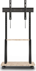 Стойка для телевизора Holder PR-108 черный/дуб 32"-65" макс.40кг напольный мобильный