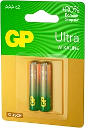 Батарея GP Ultra Alkaline 24AUA21-2CRSBC2 AAA (2шт)
