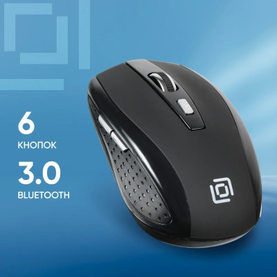 Мышь Оклик 635MB черный оптическая 1600dpi беспров. BT для ноутбука 6but (489349)