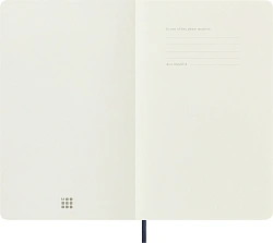 Блокнот Moleskine CLASSIC SOFT QP617B20 Large 130х210мм 192стр. клетка мягкая обложка синий сапфир