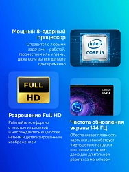 Ноутбук Lenovo LOQ 15IAX9E Core i5 12450HX 16Gb SSD512Gb NVIDIA GeForce RTX 3050 6Gb 15.6" IPS FHD (1920x1080) без ОС grey WiFi BT Cam (83LK005HUE)