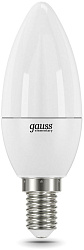 Лампа светодиодная Gauss Elementary 12Вт цок.:E14 свеча 220B св.свеч.бел.теп. C37 (упак.:10шт) (33112)