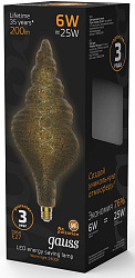 Лампа филам. Gauss Filament Vintage 6Вт цок.:E27 спираль 220B св.свеч.бел.теп. (упак.:1шт) (166802008)