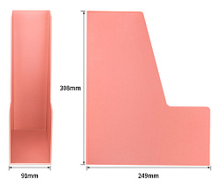 Лоток вертикальный Deli ENS022PINK Nusign для бумаг A4 розовый пластик