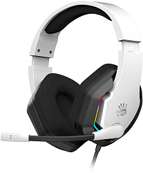 Наушники с микрофоном A4Tech Bloody G260p белый/черный 2м мониторные USB оголовье (G260P)