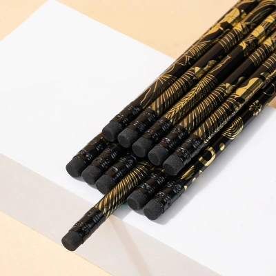 Карандаш ч/г Deli EC042-HB 2.2мм HB кругл. липа ассорти Golden Flower Texture