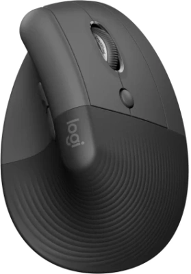 Мышь Logitech Lift графитовый оптическая 4000dpi silent беспров. BT/Radio USB для ноутбука 5but (910-006485)
