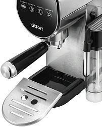 Кофеварка рожковая Kitfort КТ-7692 1360Вт нержавеющая сталь/черный