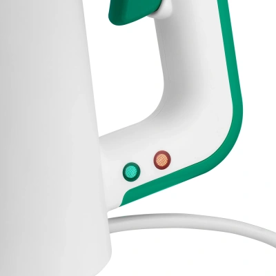 Пароочиститель ручной Kitfort КТ-9265 1050Вт белый/зеленый