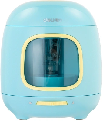 Точилка для карандашей электрическая Deli VA13BLUE пластик синий