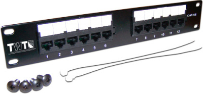 Патч-панель Lanmaster TWT-PP12UTP-10 1U 12x кат.5e UTP