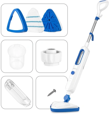 Швабра паровая Kitfort КТ-1048-3 1300Вт белый/синий