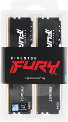 Память DDR4 4x8GB 3600MHz Kingston KF436C17BBK4/32 Fury Beast Black RTL Gaming PC4-28800 CL17 DIMM 288-pin 1.35В kit single rank с радиатором Ret