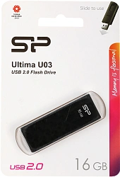 Флеш Диск Silicon Power 16Gb Ultima U03 SP016GBUF2U03V1K USB2.0 черный