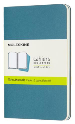 Блокнот Moleskine CAHIER JOURNAL CH013B44 Pocket 90x140мм обложка картон 64стр. нелинованный голубой (3шт)
