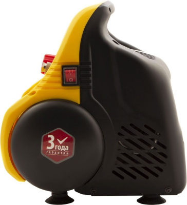 Компрессор поршневой Denzel РС 1/6-180 безмасляный 180л/мин 6л 1100Вт желтый/черный