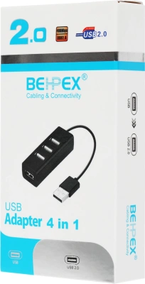 Разветвитель USB 2.0 BPH-1906 4порт. черный