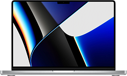 Ноутбук Apple MacBook Pro A2442 M1 Pro 10 core 16Gb SSD1Tb/16 core GPU 14.2" Liquid Retina XDR (3024x1964) macOS silver WiFi BT Cam (MKGT3RU/A)