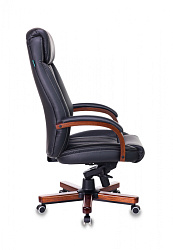 Кресло руководителя Бюрократ T-9922WALNUT черный кожа крестов. металл/дерево