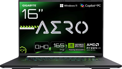 Ноутбук Gigabyte Aero X16 1WH Ryzen AI 7 350 32Gb SSD1Tb NVIDIA GeForce RTX5070 8Gb 16" IPS QHD+ (2880x1800) Windows 11 white WiFi BT Cam (1WH93KZC64DH)