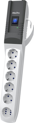 Сетевой фильтр Pilot PRO 2023 5м (6 розеток) серый (коробка)