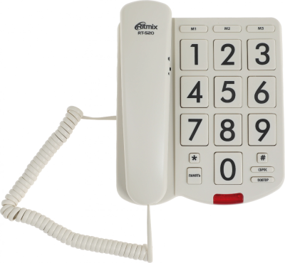 Телефон проводной Ritmix RT-520 слоновая кость