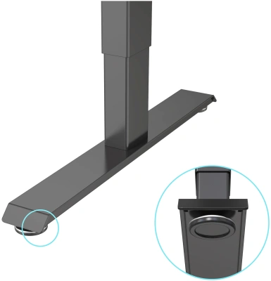 Стол для компьютера Cactus CS-ED-BBK с электроприводом столешница МДФ черный каркас черный (CS-ED-BBK)